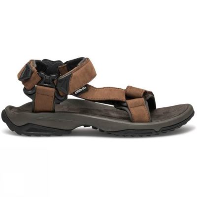 Sandalias Teva Terra FI Lite Leather Hombre - Marrones - Chile PFO710546